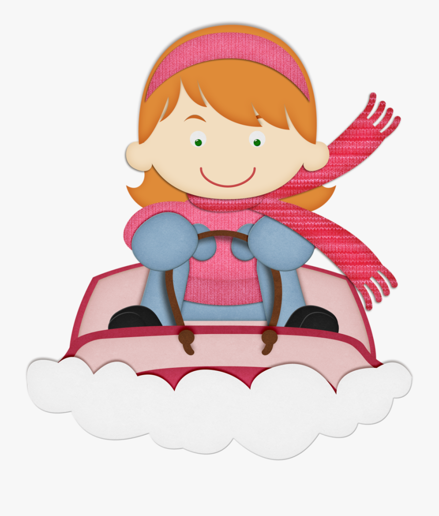 Ks Ty Boy Sledinggirl - Clip Art, Transparent Clipart
