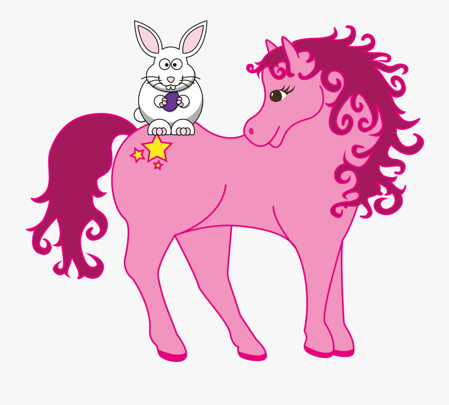 Horse And Bunny Clip Art, Transparent Clipart