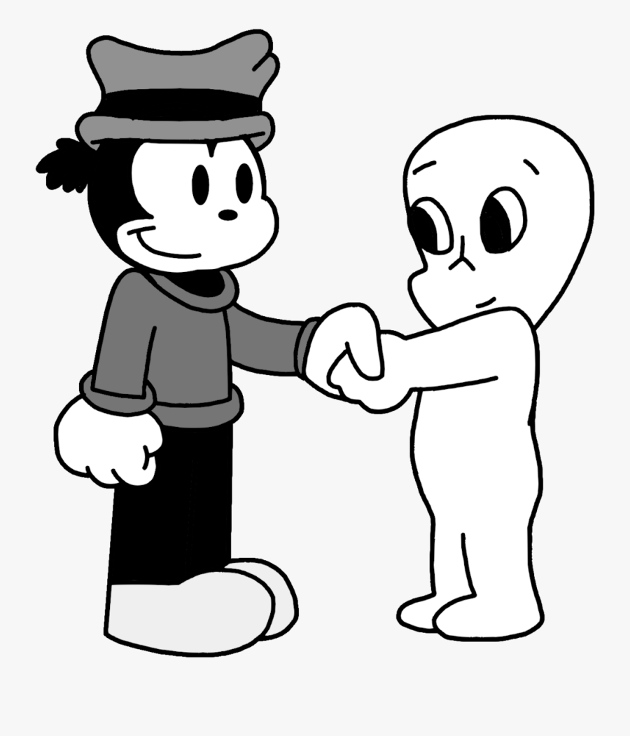 Hands Shaking Drawing At - Cartoon, Transparent Clipart