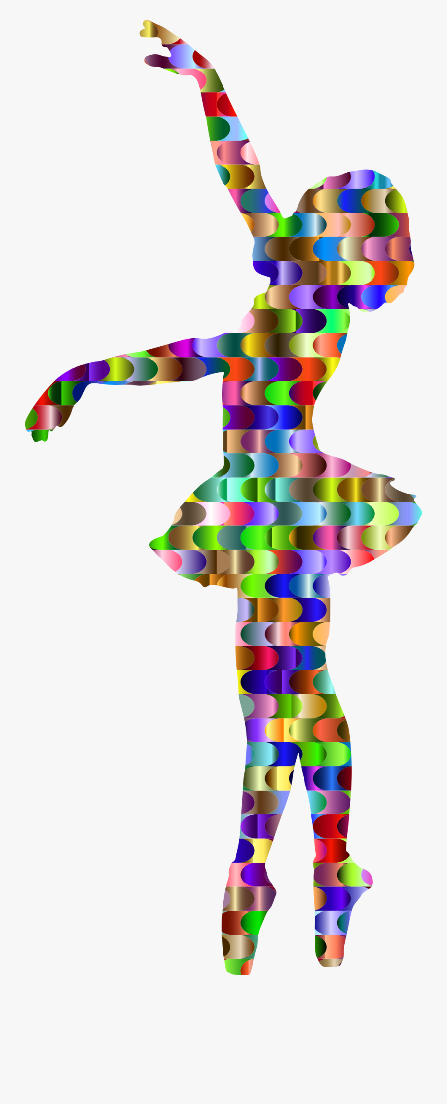 Prismatic Interlocking Waves Vintage Ballerina Clip - Ballet, Transparent Clipart
