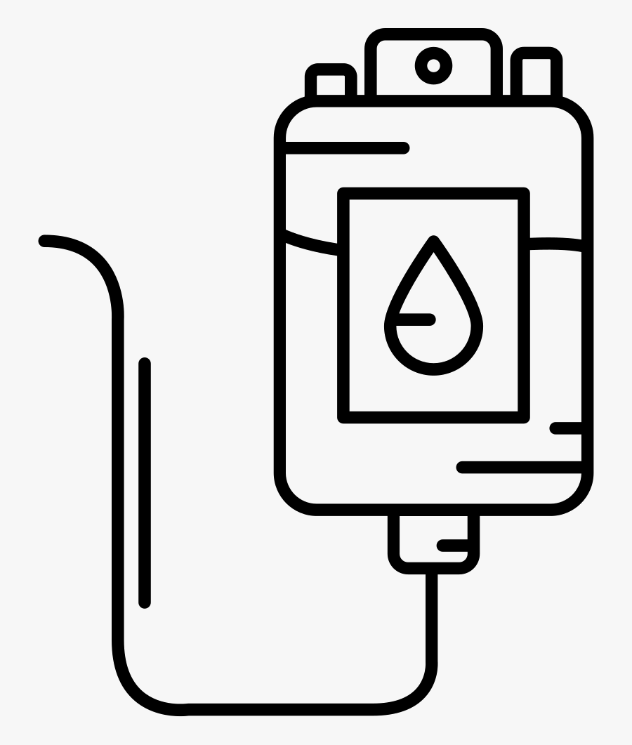 Blood Transfusion - Blood Transfusion Silhouette Black And White, Transparent Clipart