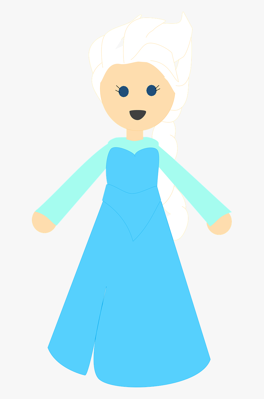 Elsa Princess Snow Free Picture - Cartoon Snow Girl, Transparent Clipart