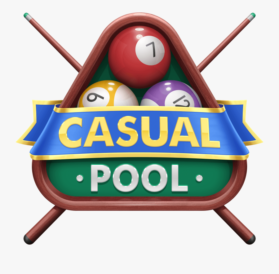Casual Pool Logo, Transparent Clipart