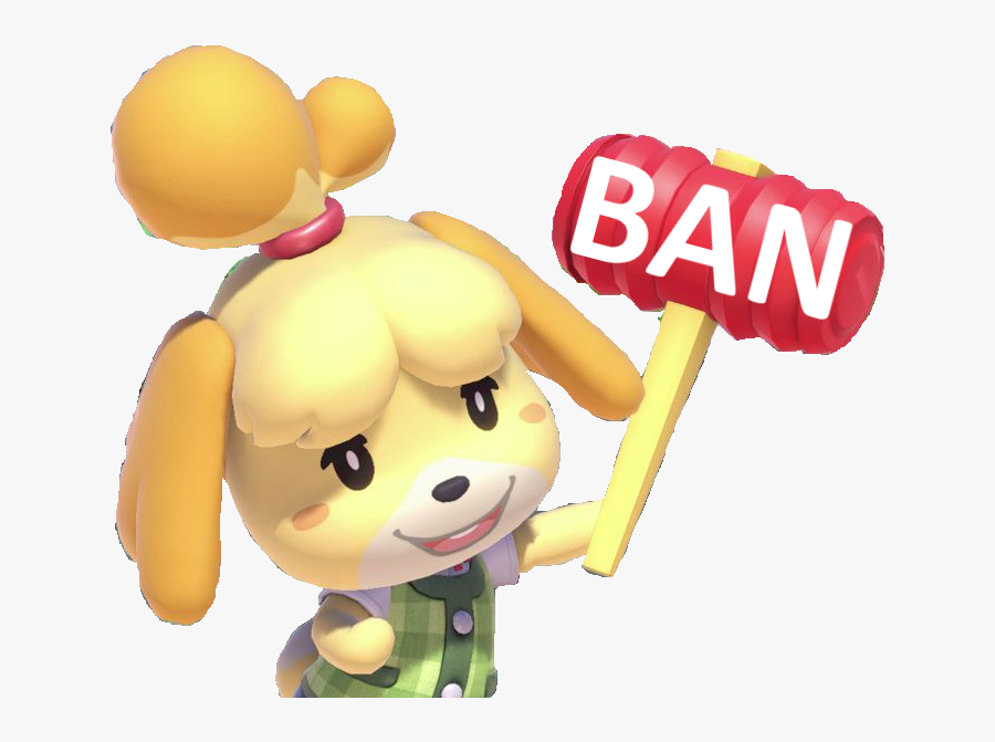 Transparent Ban Hammer Png - Animal Crossing Isabelle Fanart, Transparent Clipart