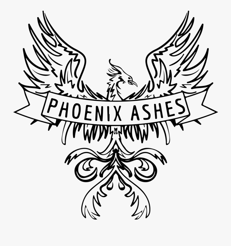 Black And White Phoenix, Transparent Clipart
