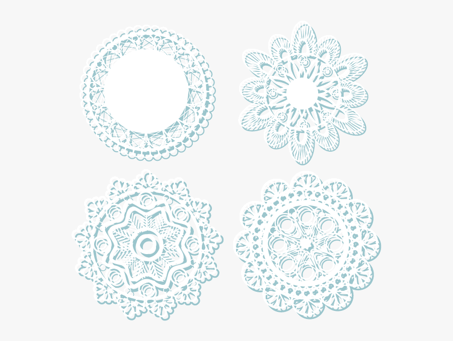 Doily Vector Crochet - Coccolithophores Virus, Transparent Clipart