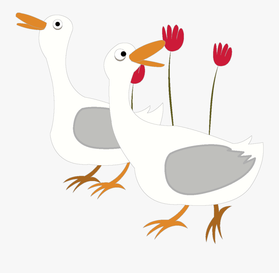Cartoon Cute White Duck Element - Duck, Transparent Clipart