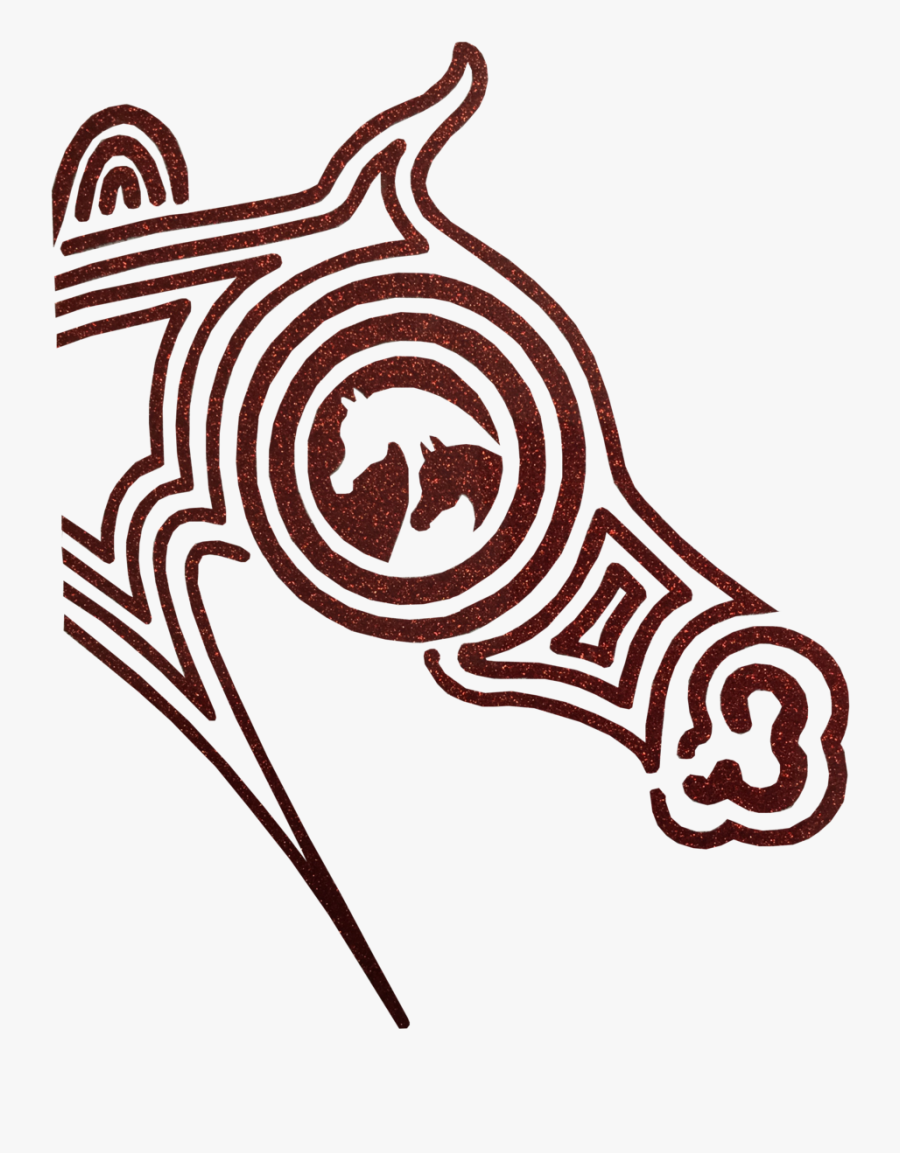 Arabian Half Maze Horse Head-red Glitter Arabian Horse, Transparent Clipart