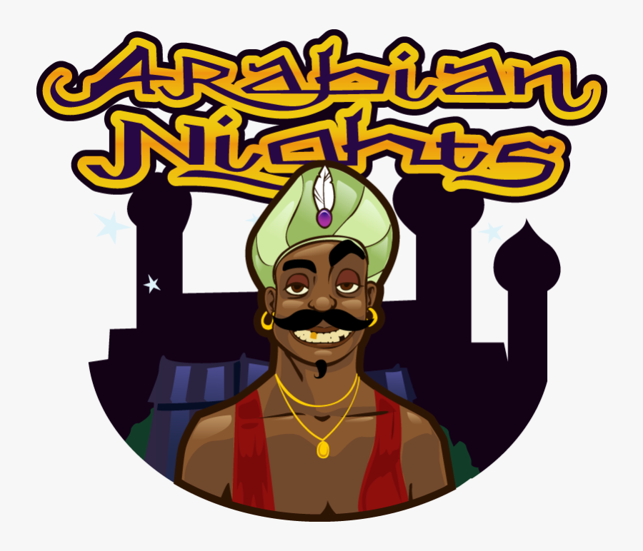 02 Logo With Ali Arabnights Thumbnail - Arabian Nights Slot Logo, Transparent Clipart