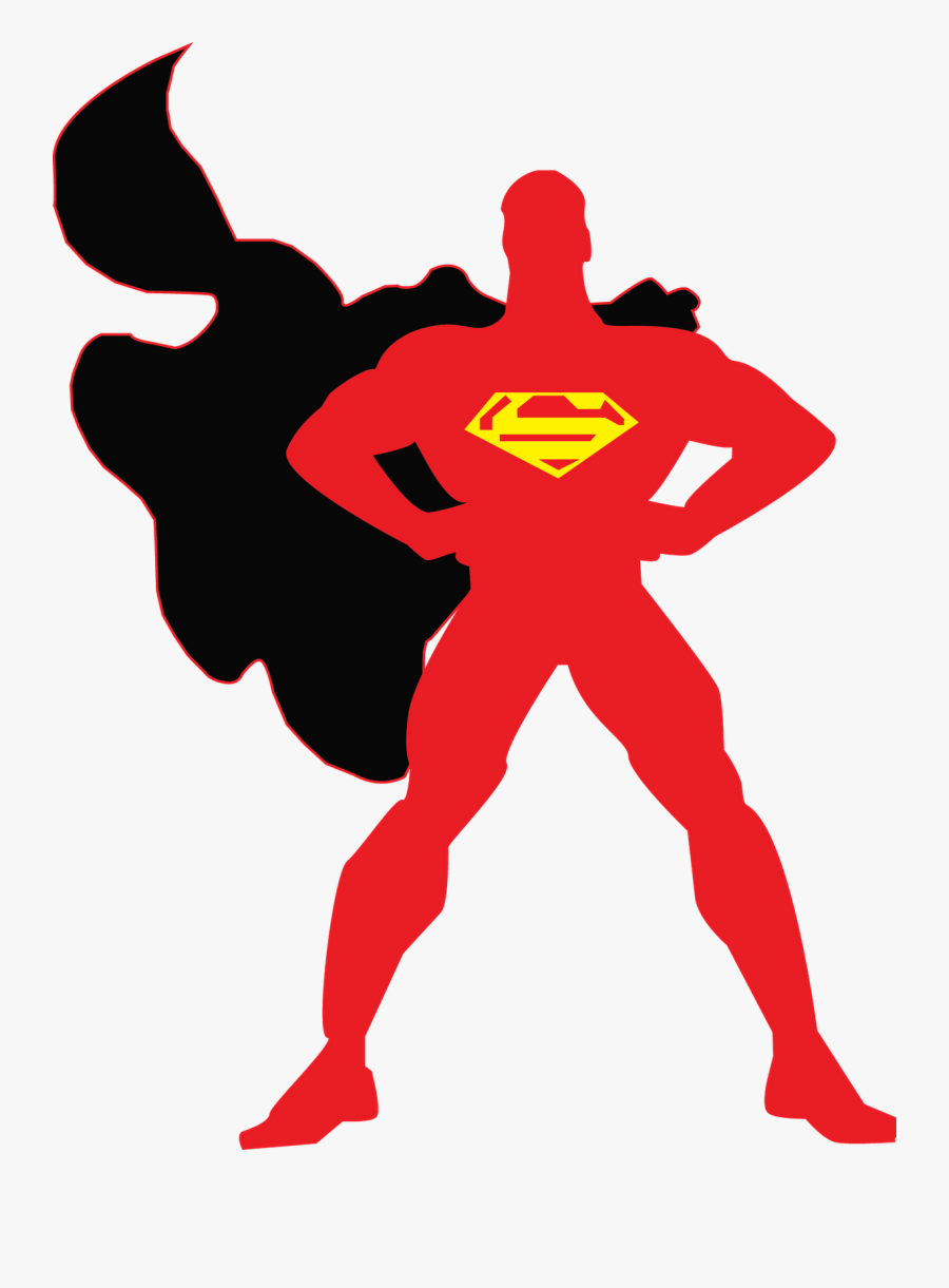 Transparent Drying Towel Clipart - Superheroes Superman, Transparent Clipart