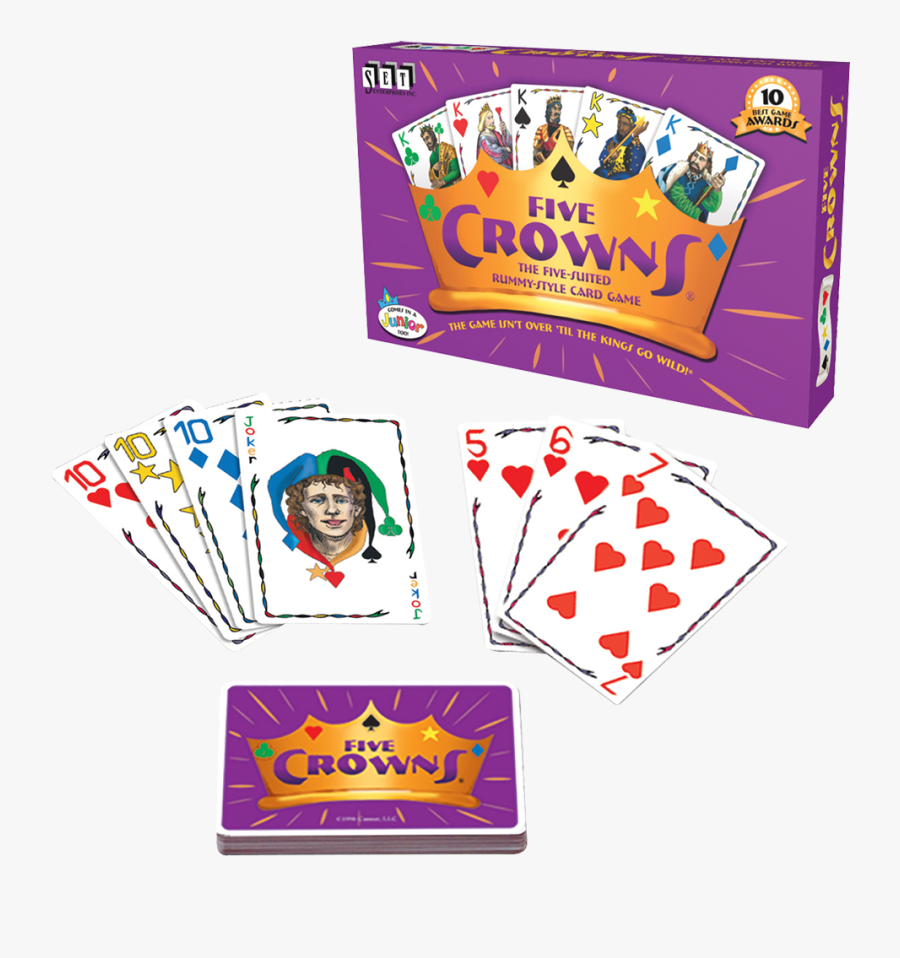 Five Crowns Card Game, Transparent Clipart