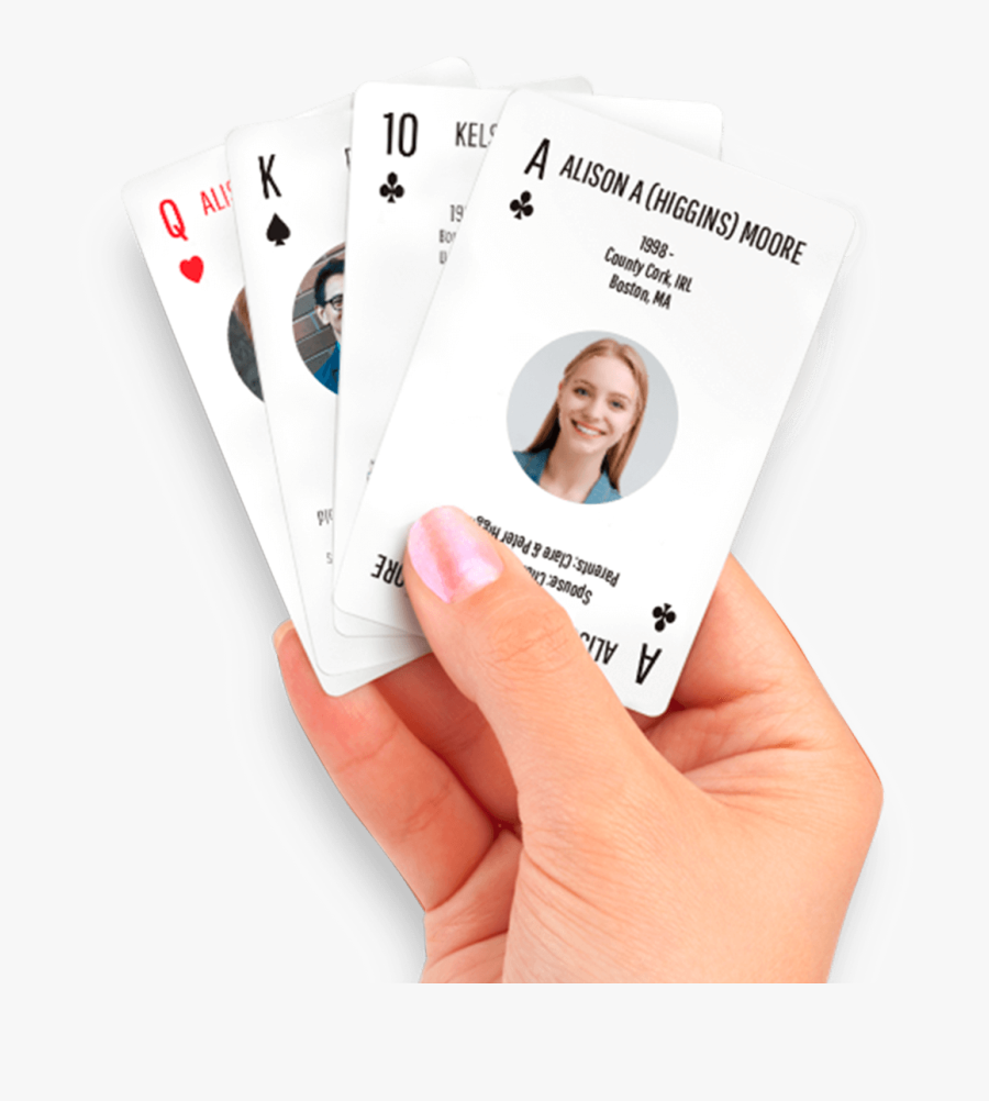 Custom Made Playing Cards Family, Transparent Clipart