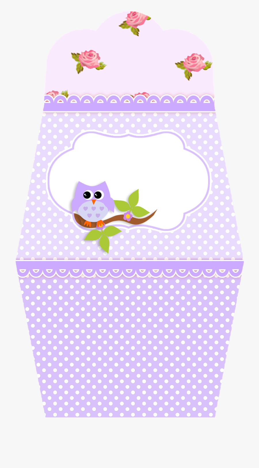 Lila Owl In Shabby Chic Free Printable Flower Invitations - Owl, Transparent Clipart