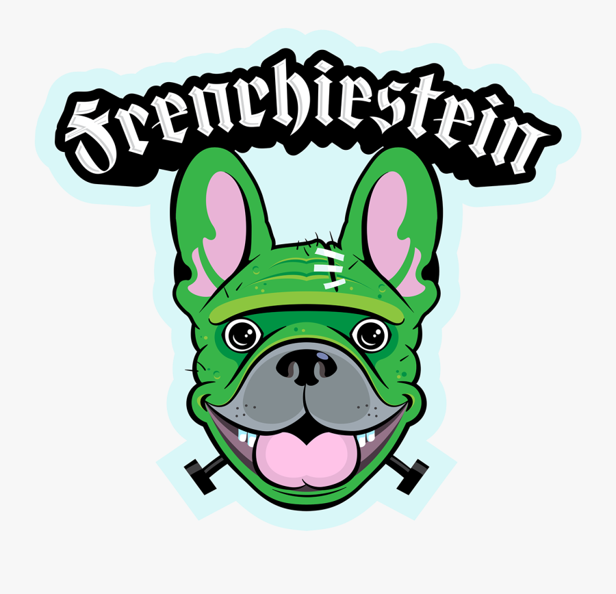 Frenchiestein French Bulldog Monster Graphic Clipart - Dog Catches Something, Transparent Clipart