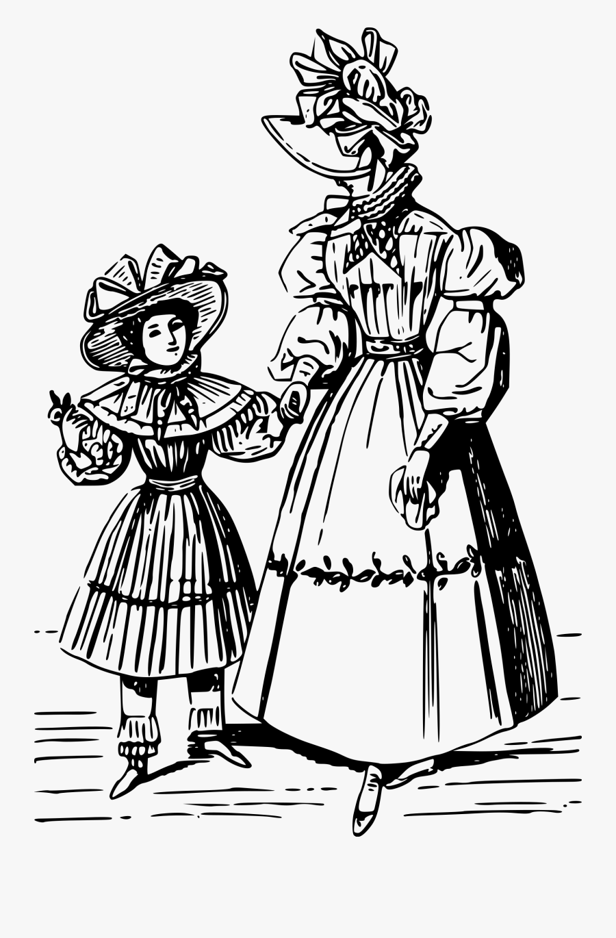 Clipart Fashion S Big - Vintage French Fashion Png, Transparent Clipart