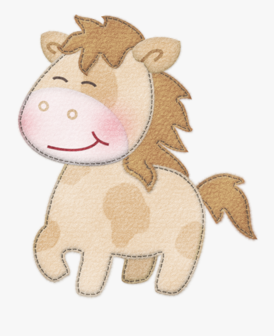 Animals Of The Cute Farm Clip Art Aplique De Cavalo Em Feltro Free Transparent Clipart Clipartkey