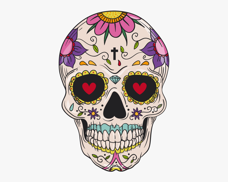 Mexican Clipart Skull Free - Day Of The Dead Skull, Transparent Clipart