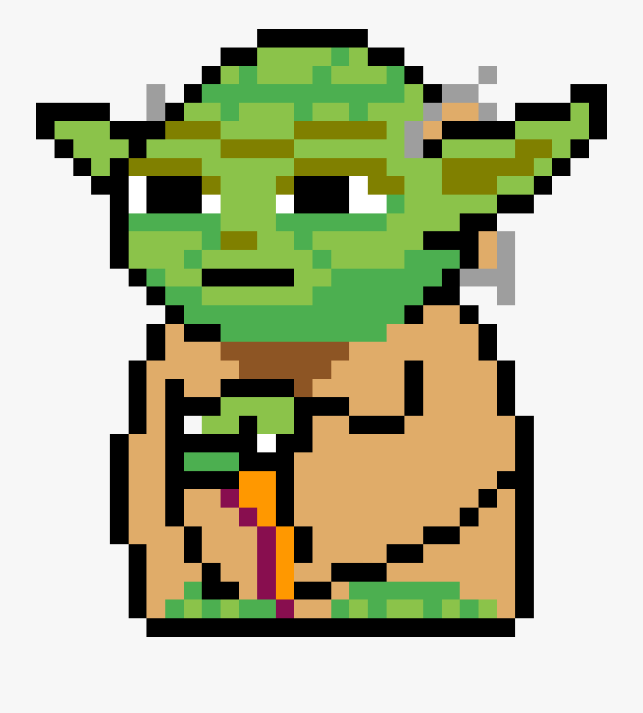 Star Wars Pixel Art Yoda, Transparent Clipart