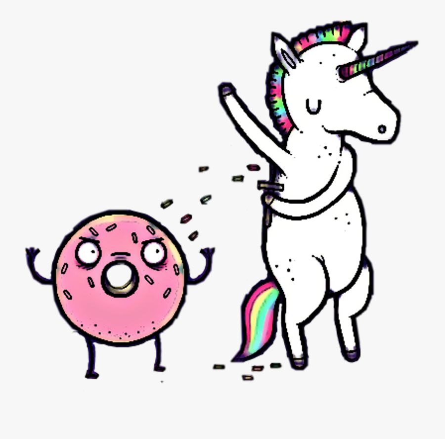 Scdonuts Sticker Clipart , Png Download - Funny Unicorn, Transparent Clipart