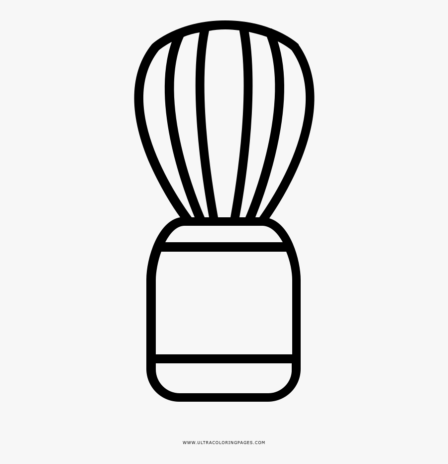 Shaving Brush Coloring Page - Pennello Barba Da Stampare, Transparent Clipart