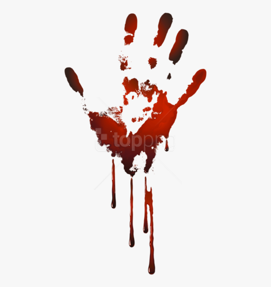 Transparent Color Splat Png - Bloody Handprint Transparent Background, Transparent Clipart