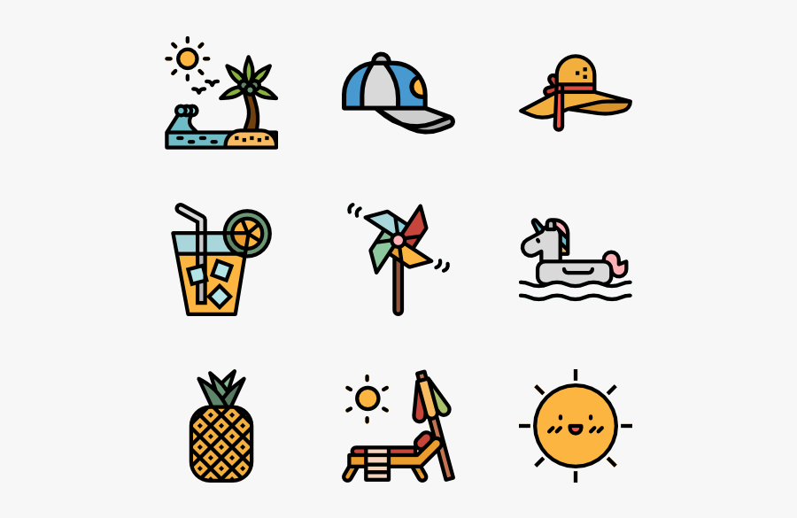 Summer Icon Packs - Ethic Vector Png, Transparent Clipart