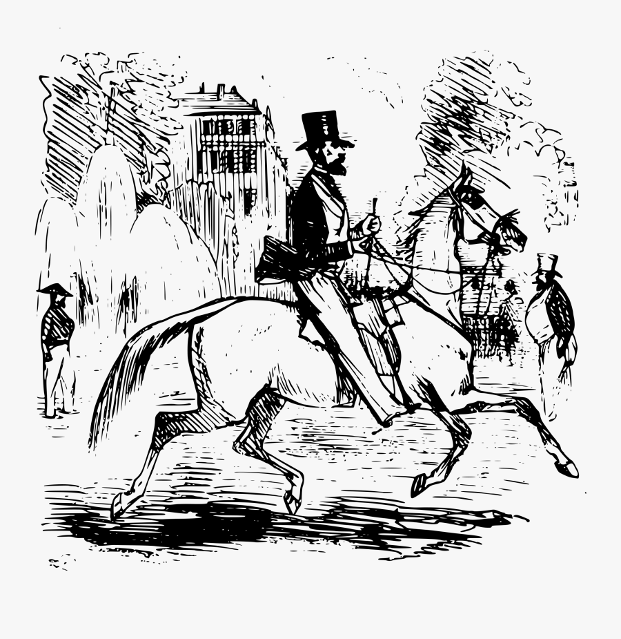 A Man Riding A Horse Clip Arts - Horse, Transparent Clipart
