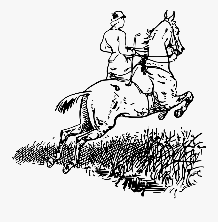 Horse And Rider 6 Clip Arts - Kartun Orang Mengendarai Kuda, Transparent Clipart