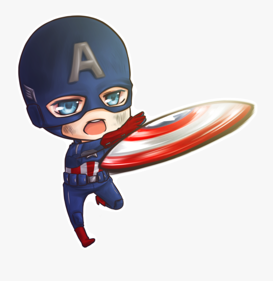 Captain America Clipart Child - Avengers Captain America Bucky Chibi, Transparent Clipart