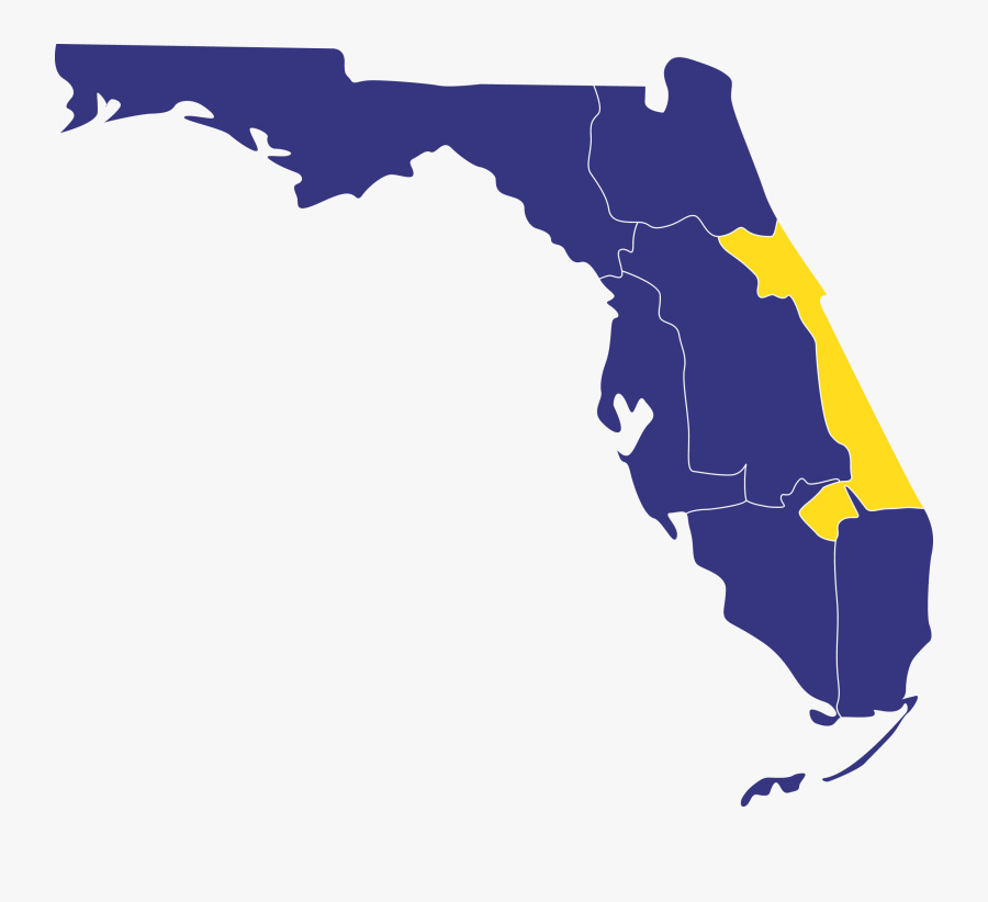 Florida County Voting Map 2016, Transparent Clipart