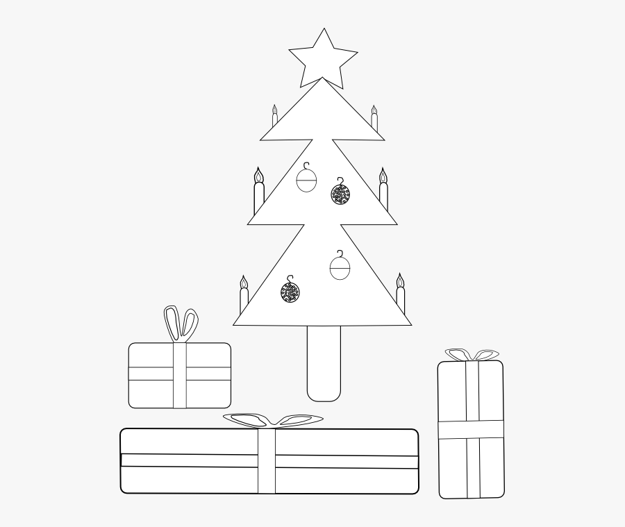 Christmas Tree Drawing Png - Christmas Tree, Transparent Clipart