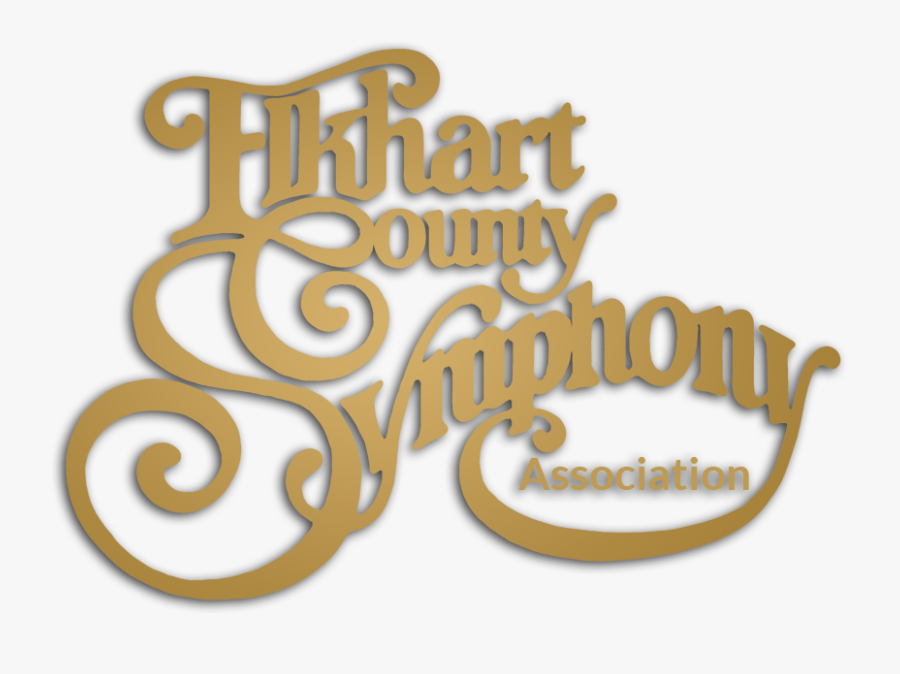 Elkhart County Symphony Association - Calligraphy, Transparent Clipart