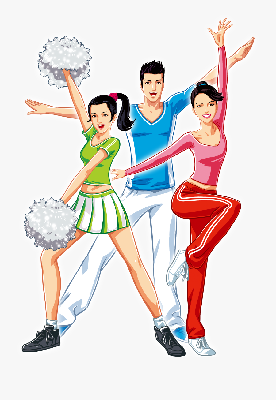 Gymnastics Clipart Dance Cheer - Aerobic Dance Cartoon, Transparent Clipart