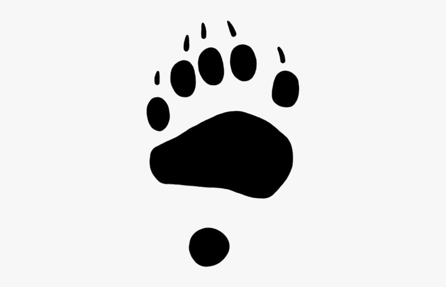 Transparent Bear Tracks Clipart - Black Bear Tracks Silhouettes, Transparent Clipart