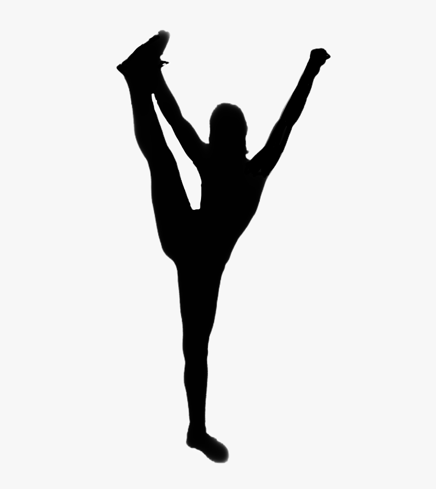 Cheerleading Freetoedit - Cheerleading Black And White, Transparent Clipart