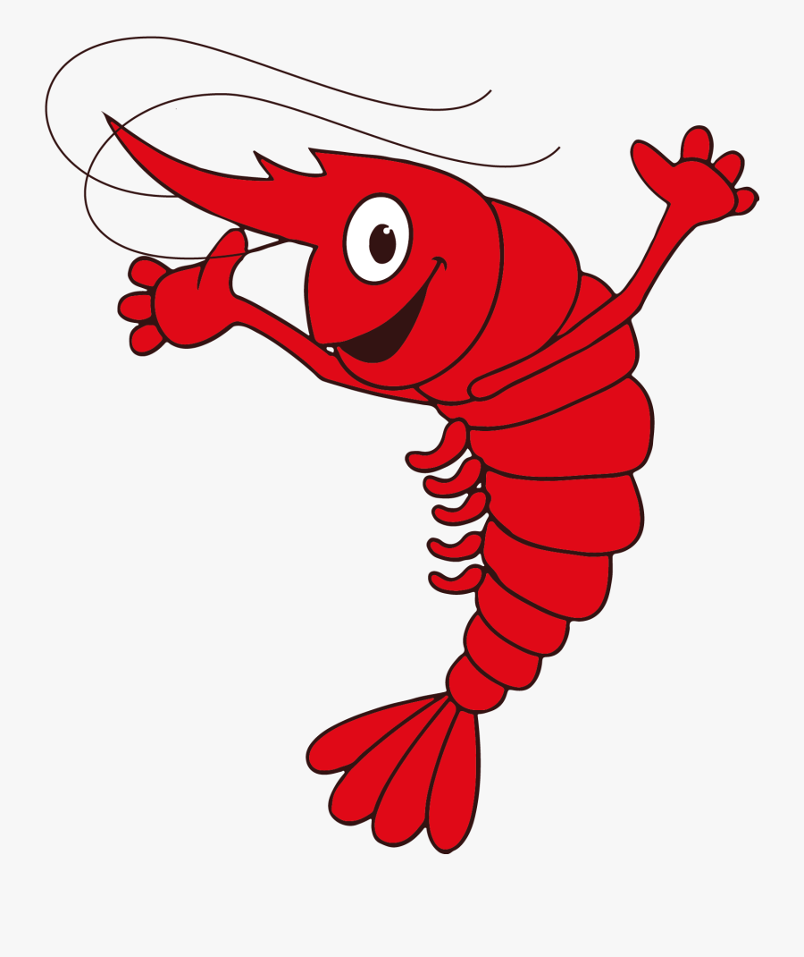 Shrimp Cartoon, Transparent Clipart