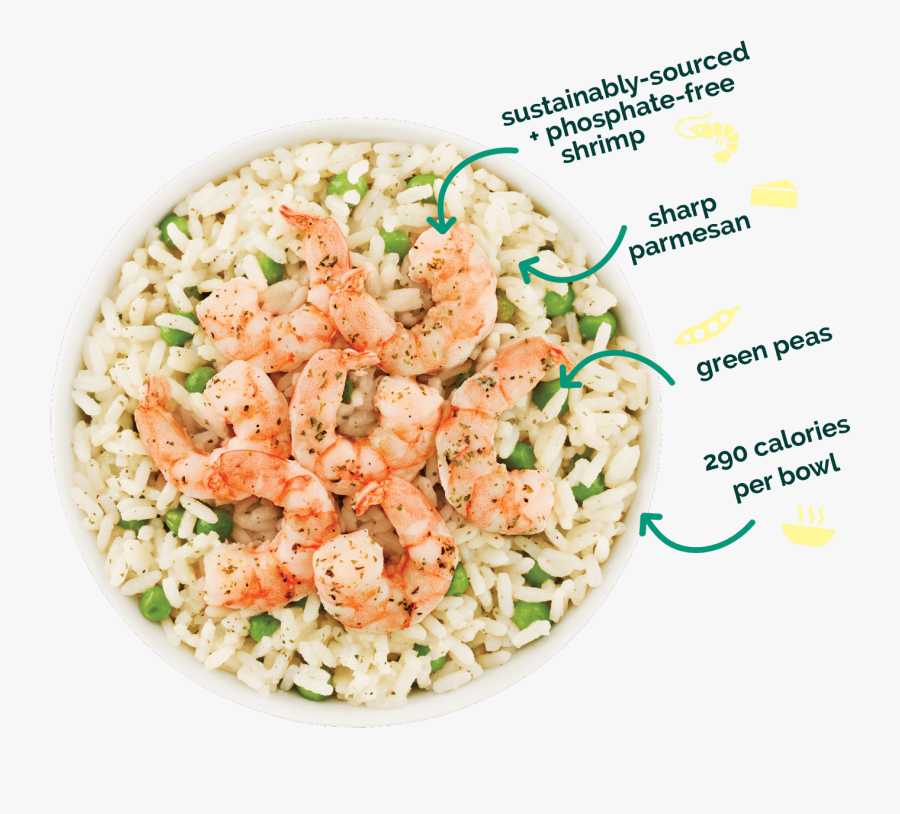 Cheating Gourmet Creamy Parmesan Shrimp Rice Bowl, Transparent Clipart