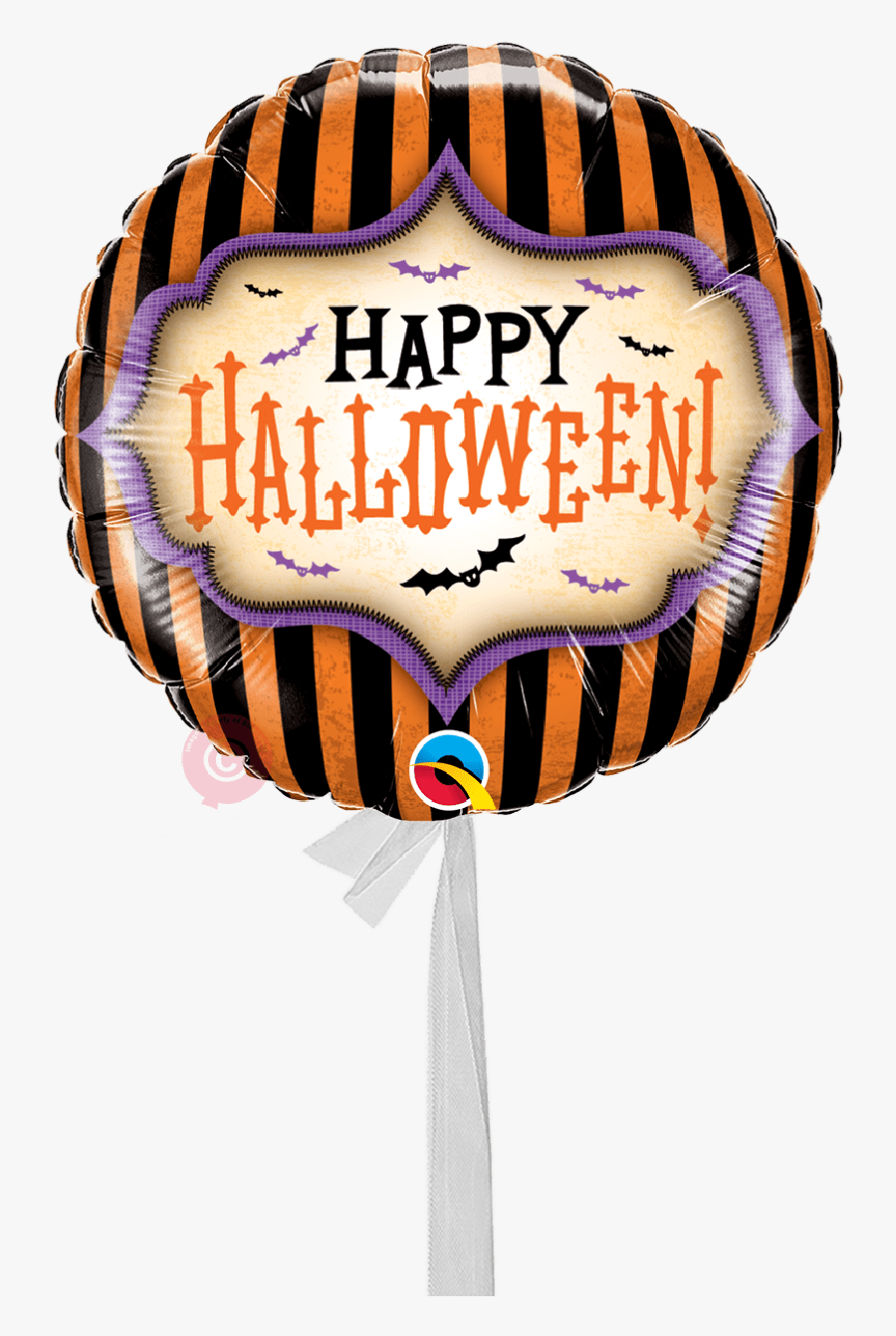 Happy Halloween Spooky Bats-single Balloons - Halloween Balloons Qualatex 2018 Foil, Transparent Clipart