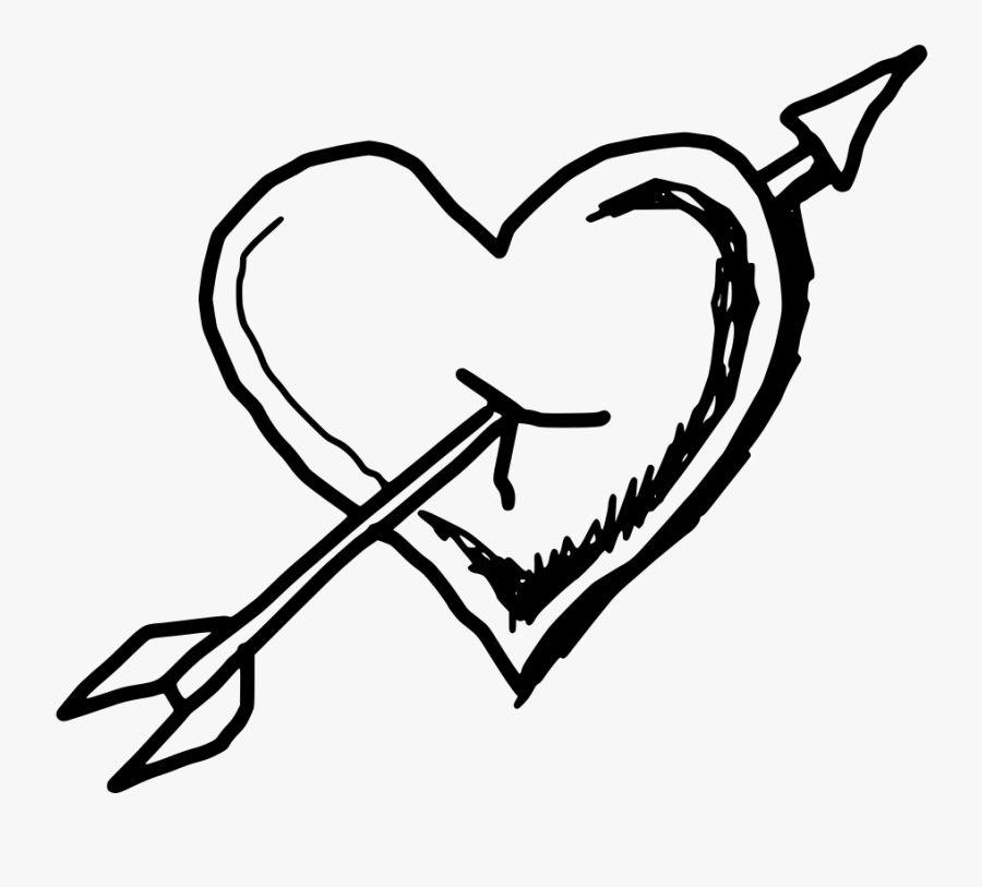 Free Download Arrows Drawing Love - Transparent Background Doodle Heart Png, Transparent Clipart
