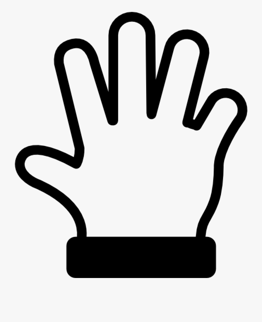 Transparent Hand Clipart - Outline Of Four Fingers, Transparent Clipart