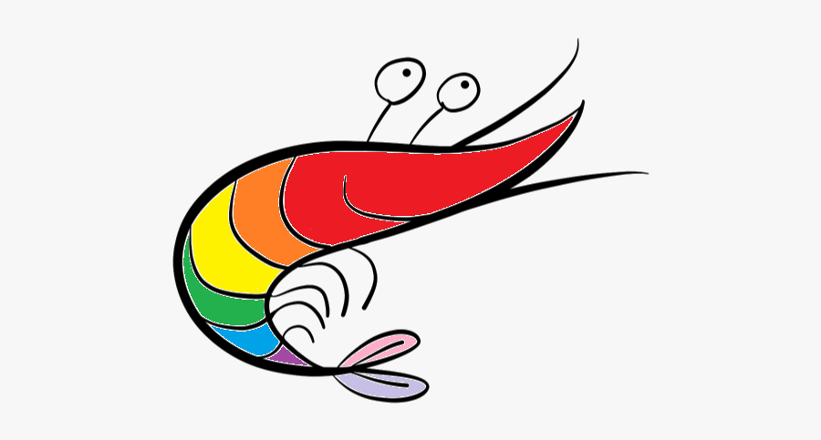 Shrimp Coloring Page, Transparent Clipart