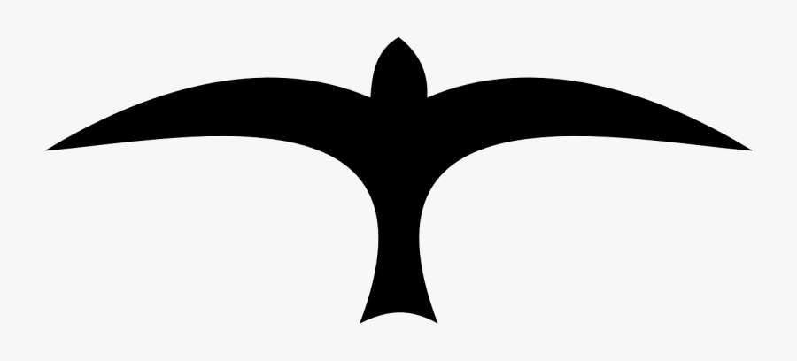 Bird Flying Silhouette Free Picture - Zeilteken Valk, Transparent Clipart