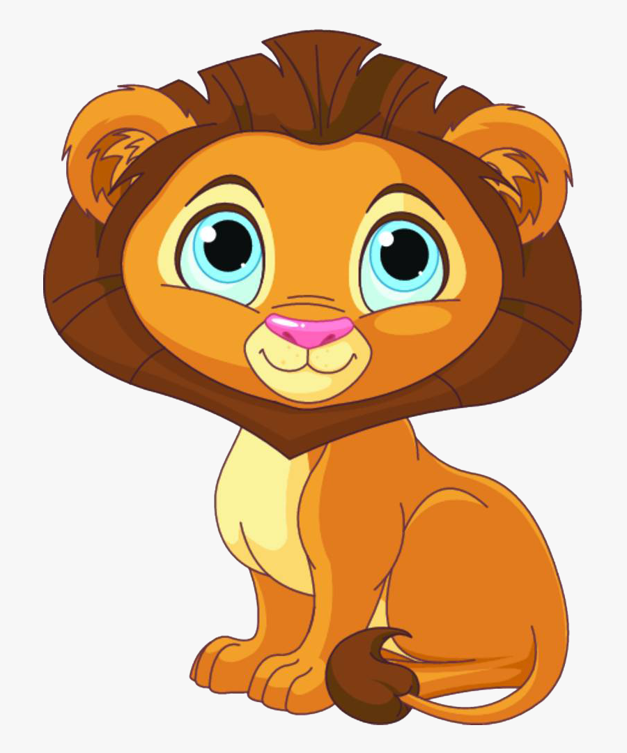 Clip Art Clipart Image - Cute Cartoon Lion, Transparent Clipart