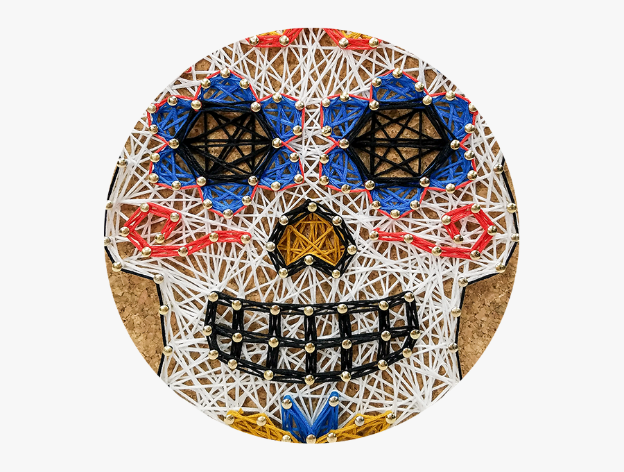 Senorita Sugar Skull String Art Kit - Circle, Transparent Clipart