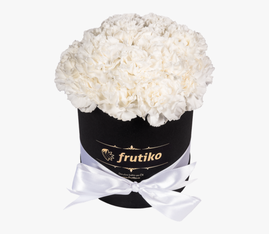 White Carnations Black Oval Box - Hydrangea, Transparent Clipart