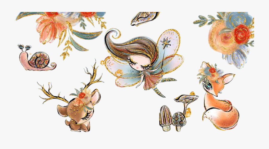 Freetoedit Watercolor Fairy Deer Doe - Illustration, Transparent Clipart