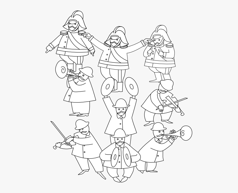 Band By Rones Band By Rones Black White Line Art 555px - Cartoon, Transparent Clipart