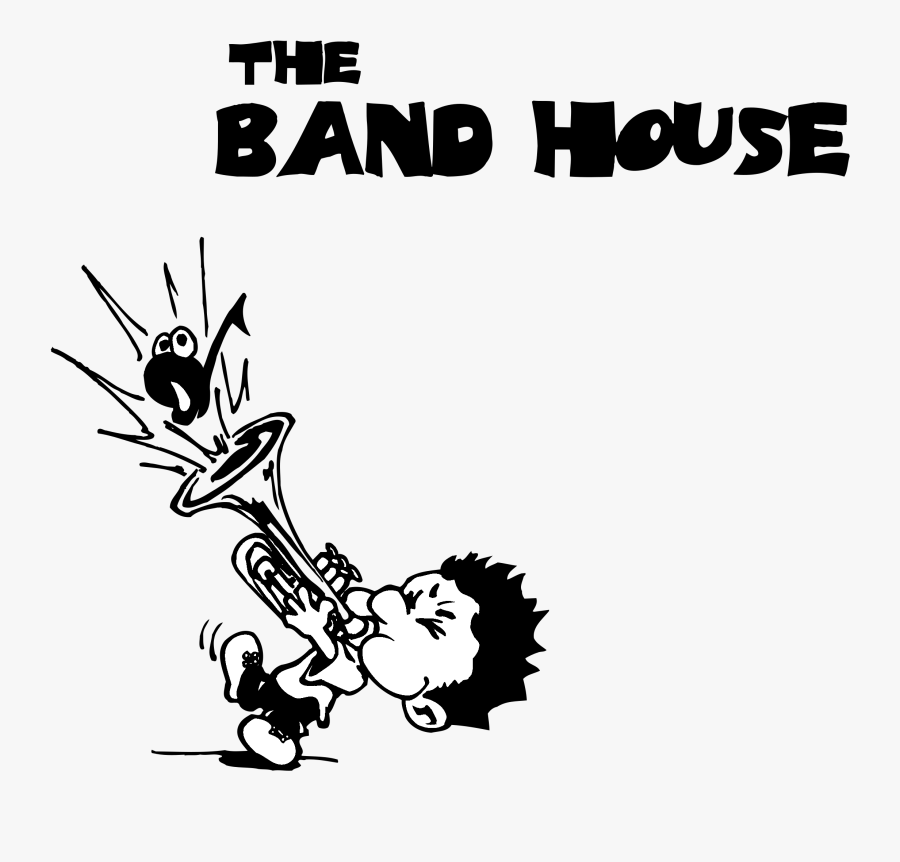 The Band House Logo Black And White - Band House, Transparent Clipart