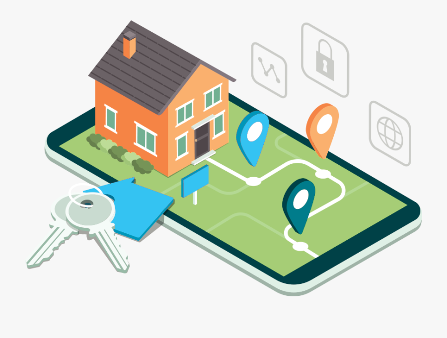 Real Estate Mobile App Icon, Transparent Clipart