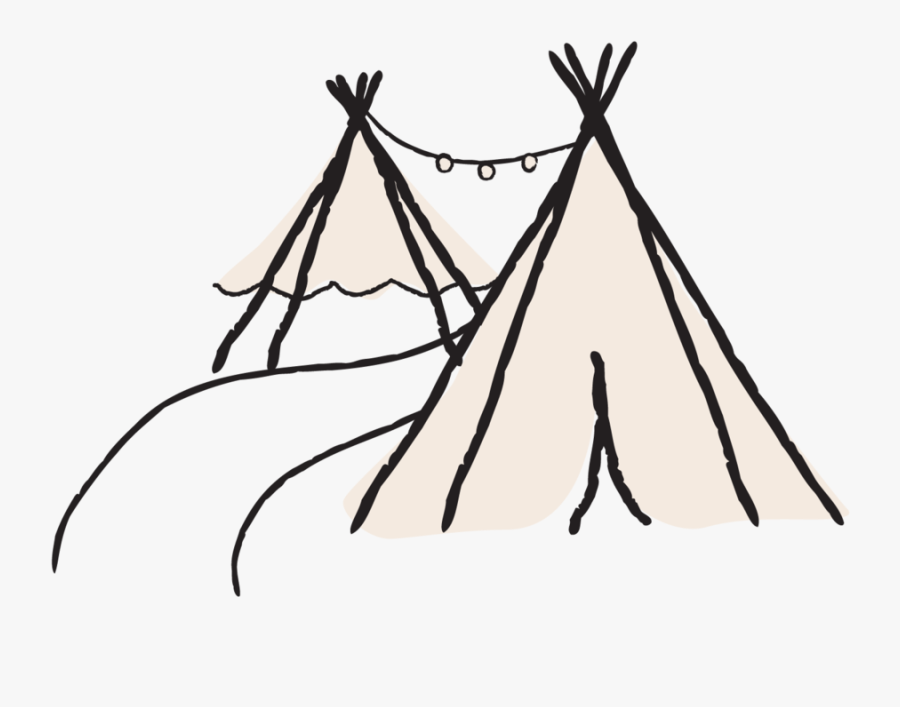 Two Tipis Copy - Illustration, Transparent Clipart